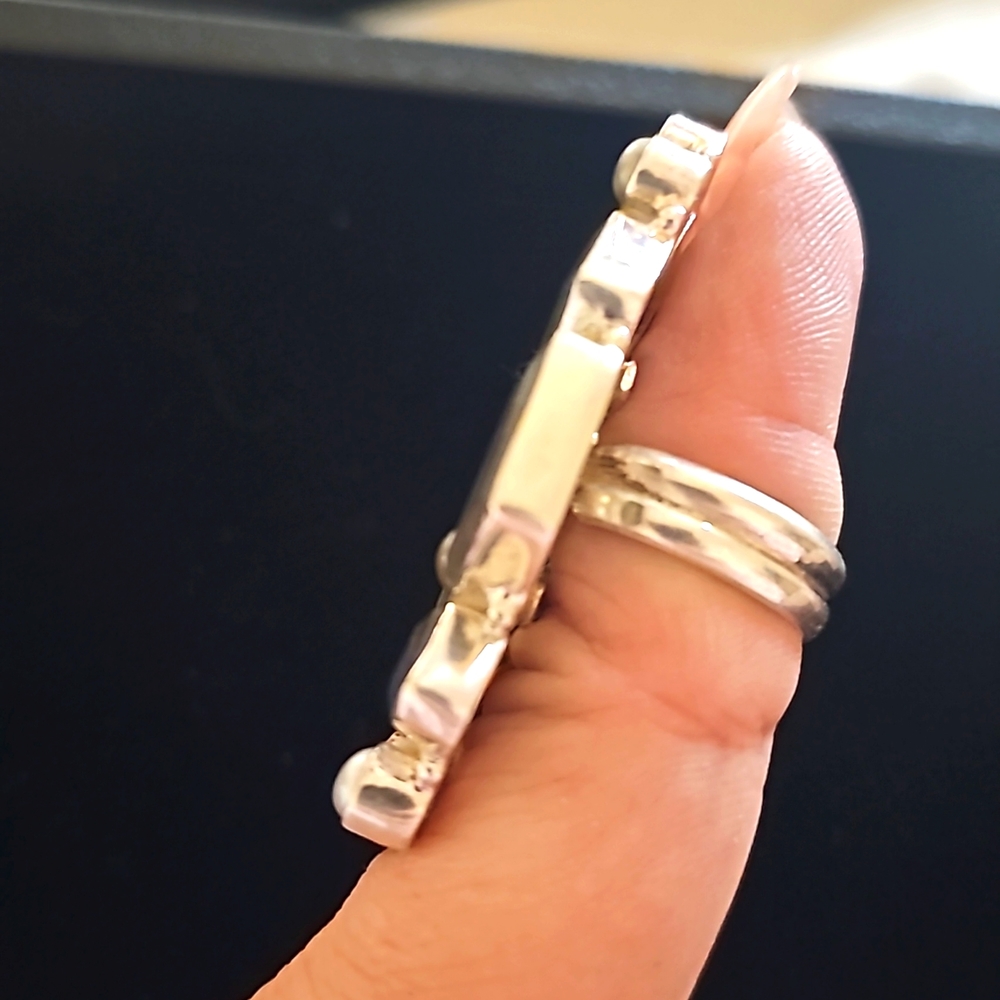 Sterling Silver Multi Stone Ring - image 8